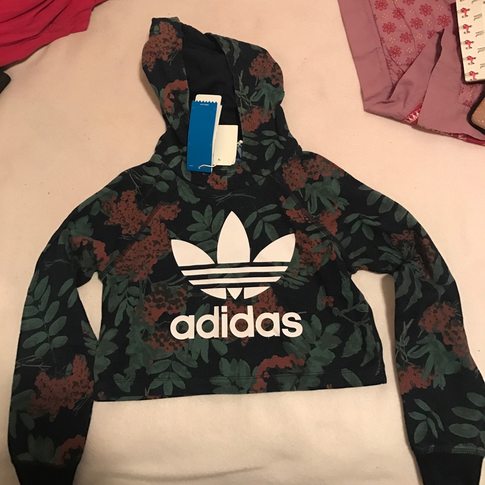 Adidas Kid's XS crop too hoodie