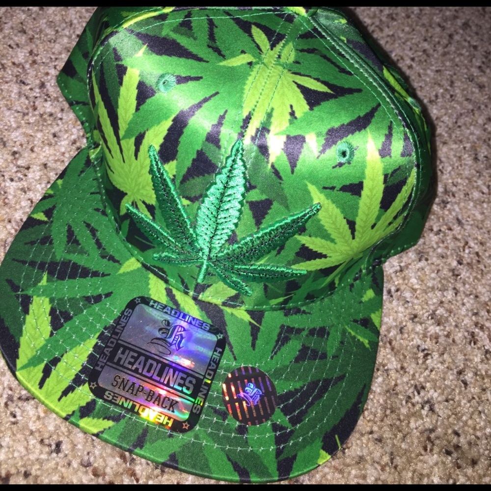 marijuana leaf hat