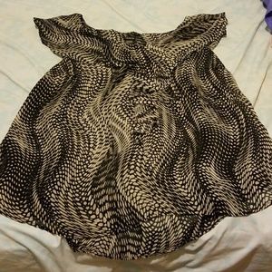 Patterned polyester blouse