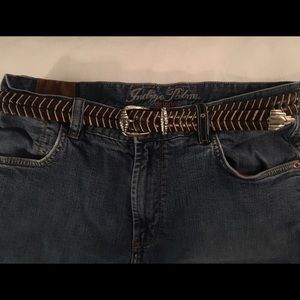 Tommy Bahama braided leather Mens 38 belt