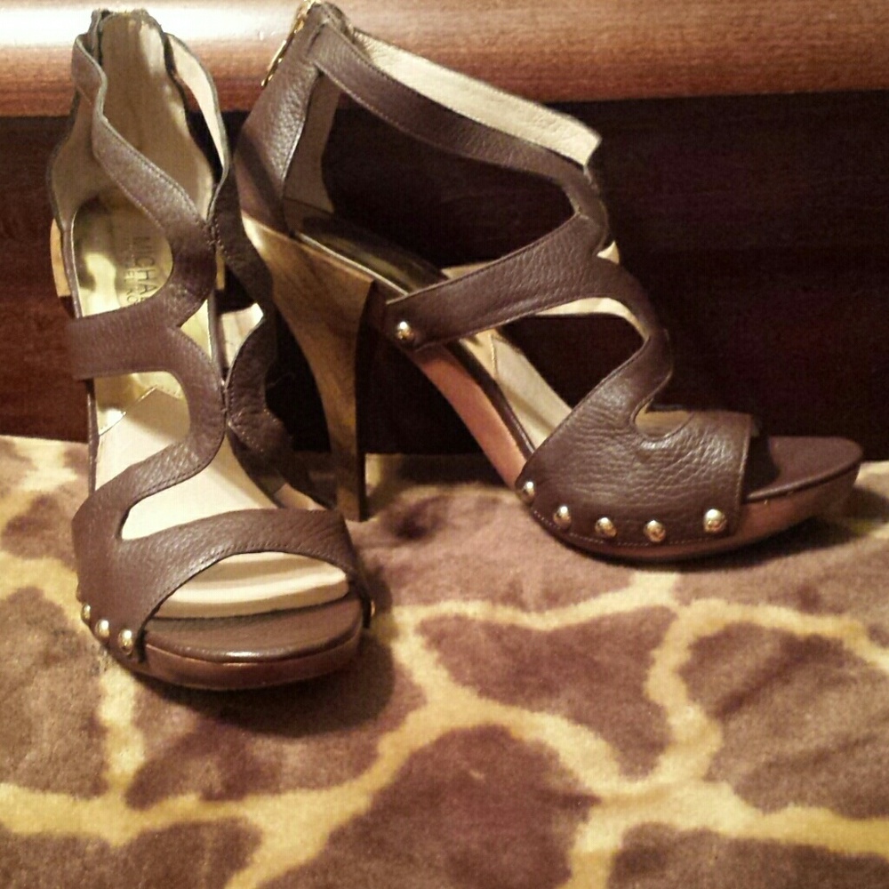 Michael michael Kors platform sandals in Mocha