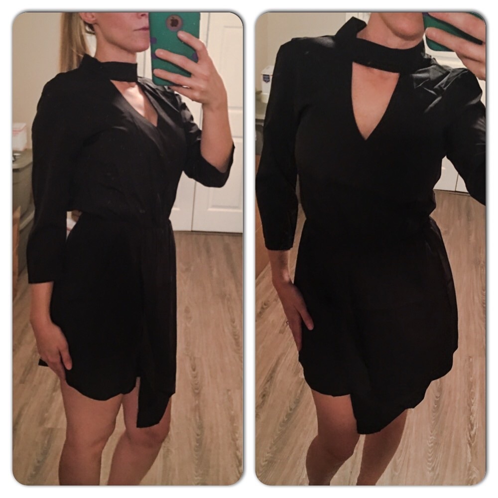 Asymmetrical Romper elastic waist/choker S-XL - Picture 3 of 3