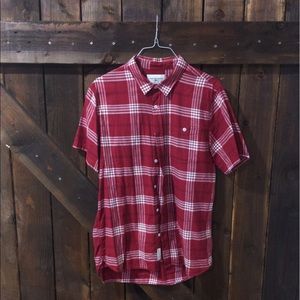 Red Plaid Short sleeve, button up shirt