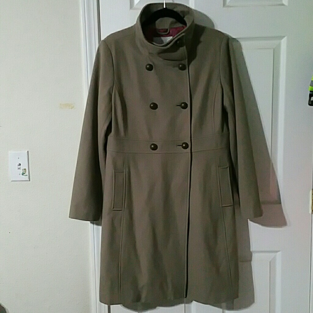Beautiful Taupe Long Peacoat Old Navy