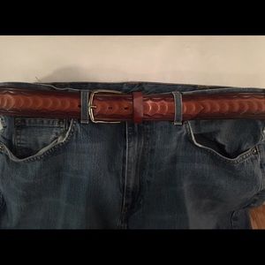 Custom handmade western style Mens 38 belt