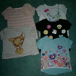 🎆SOLD🎆Lot of 13 girls shirts, size 24 mos