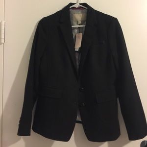 Wool Blend Blazer with Elbow Patches