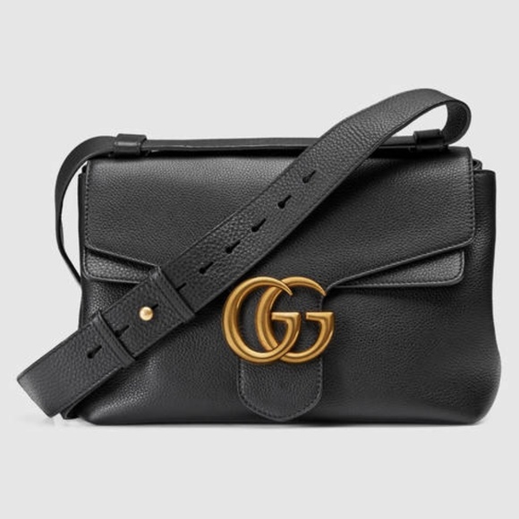 Gucci Handbags - SOLD! GUCCI GG MARMONT LEATHER SHOULDER BAG
