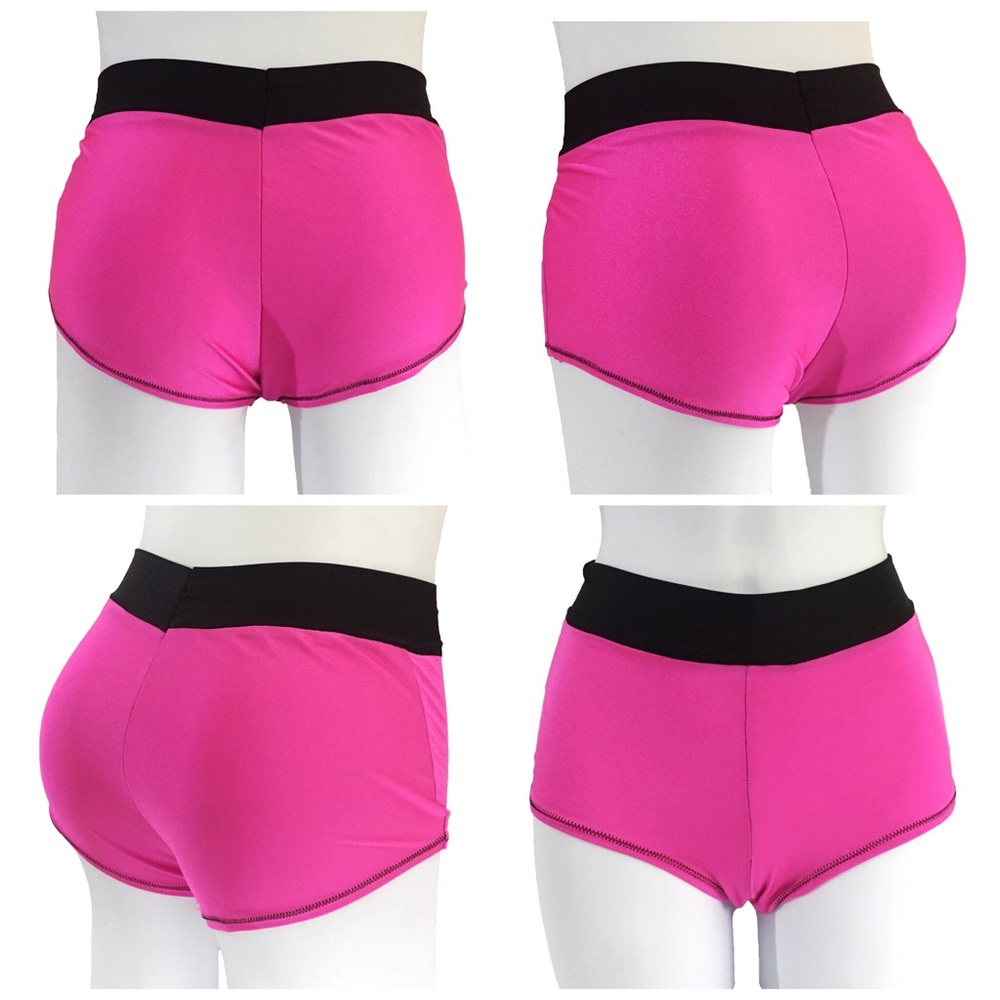 Two Tone Booty Shorts Dance Athletic Gogo Festival Fits an XS or S Stretchy