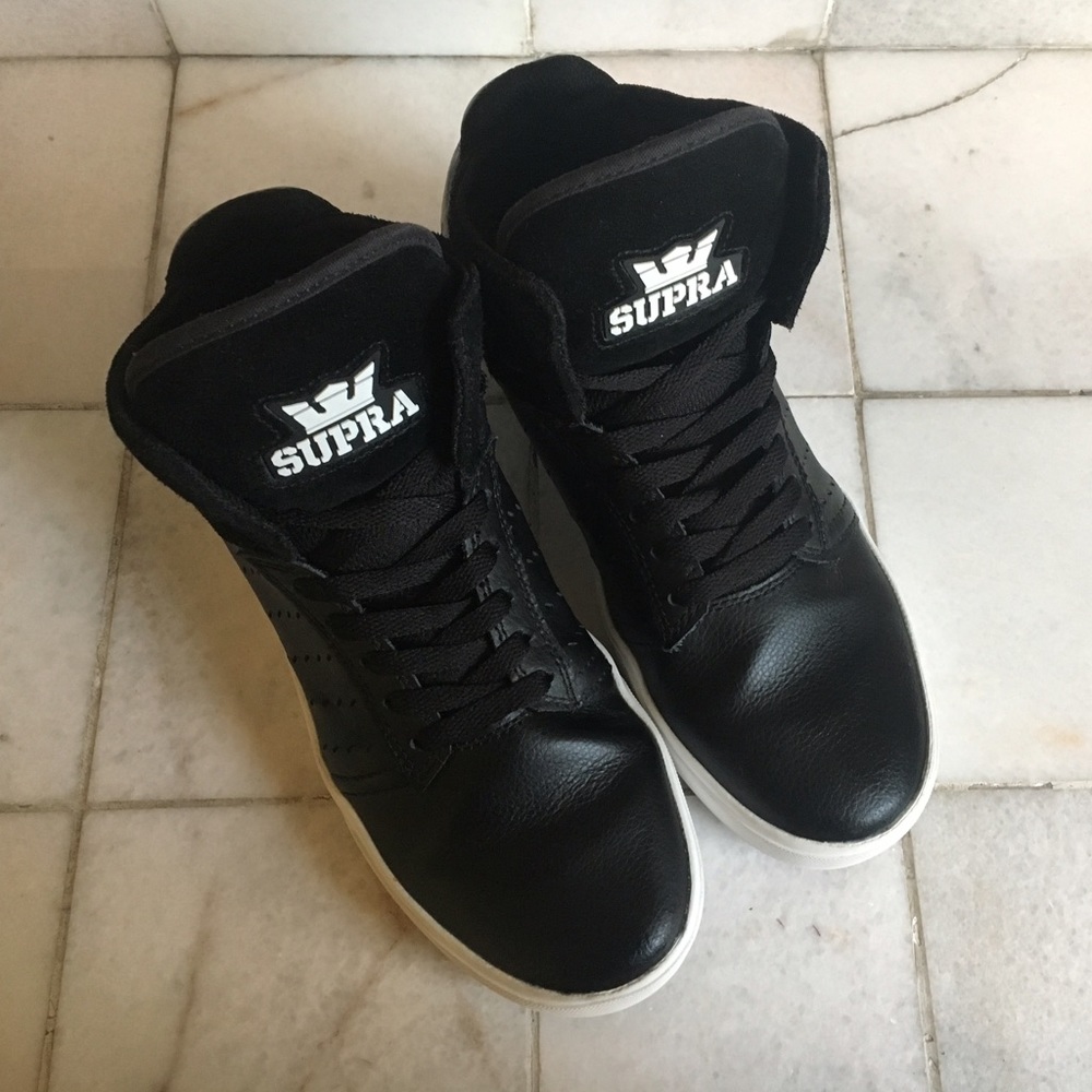 SUPRA Unisex Black High-Top Sneakers