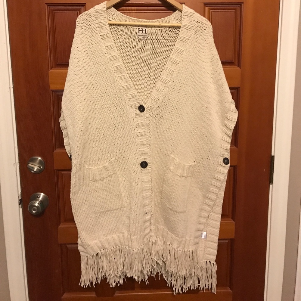 Haute Hippie vintage boho shall o/s cream