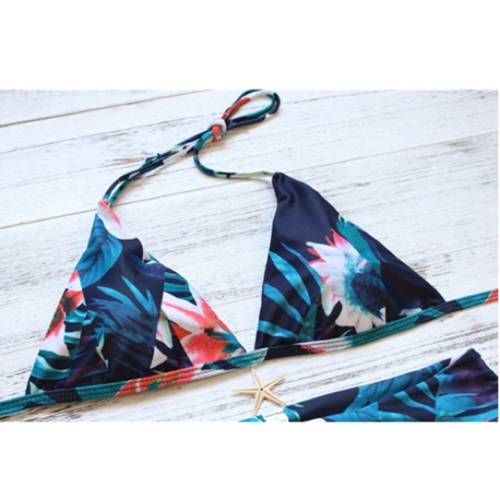 Last One Small‼️Floral Triangle Bikini - Picture 2 of 4