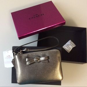 Coach Corner Zip Wristlet
