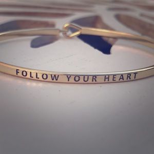 🆕"FOLLOW YOUR HEART" Bangle Bracelet