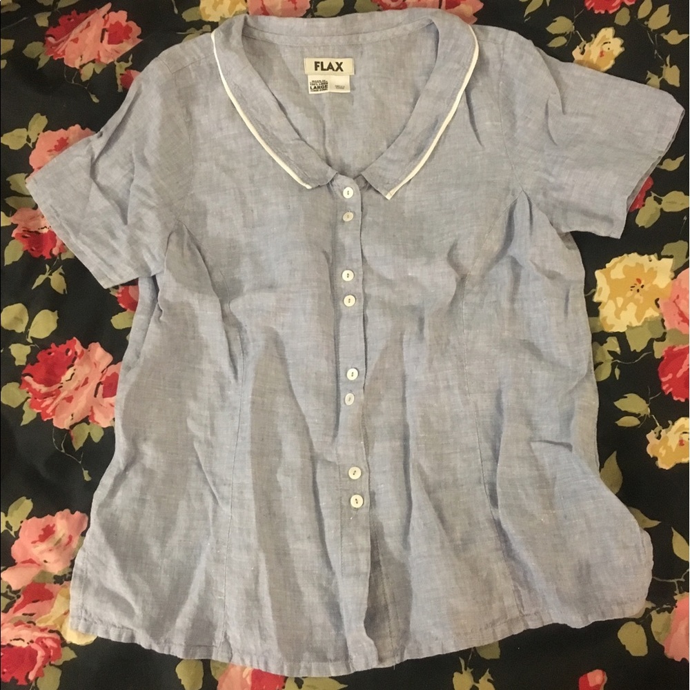Button up collared blouse
