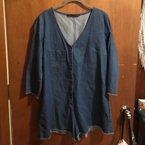 Denim romper