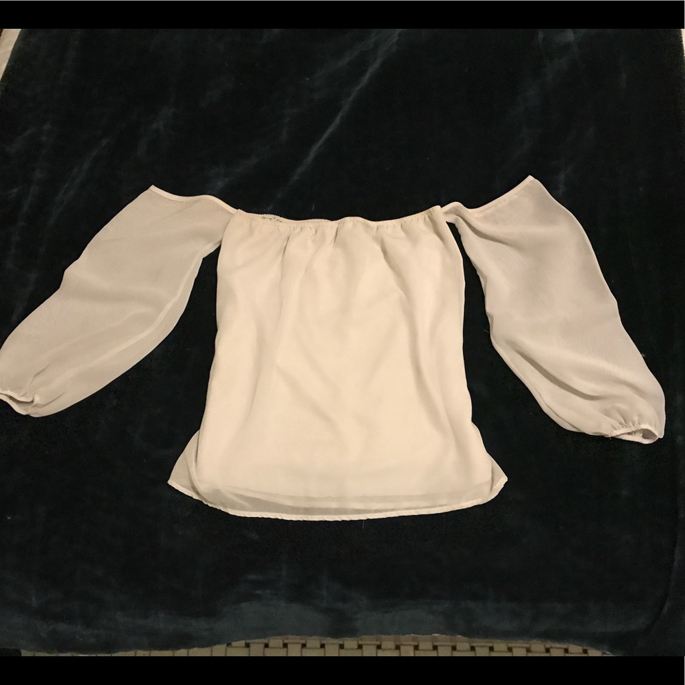 Flowy White off the shoulder summer top