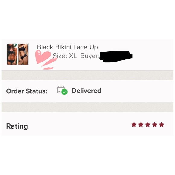 Black Bikini Lace Up 1 SMALL LEFT - Picture 4 of 4