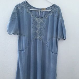 ANTHROPOLOGIE denim shirt dress by Holding Horses