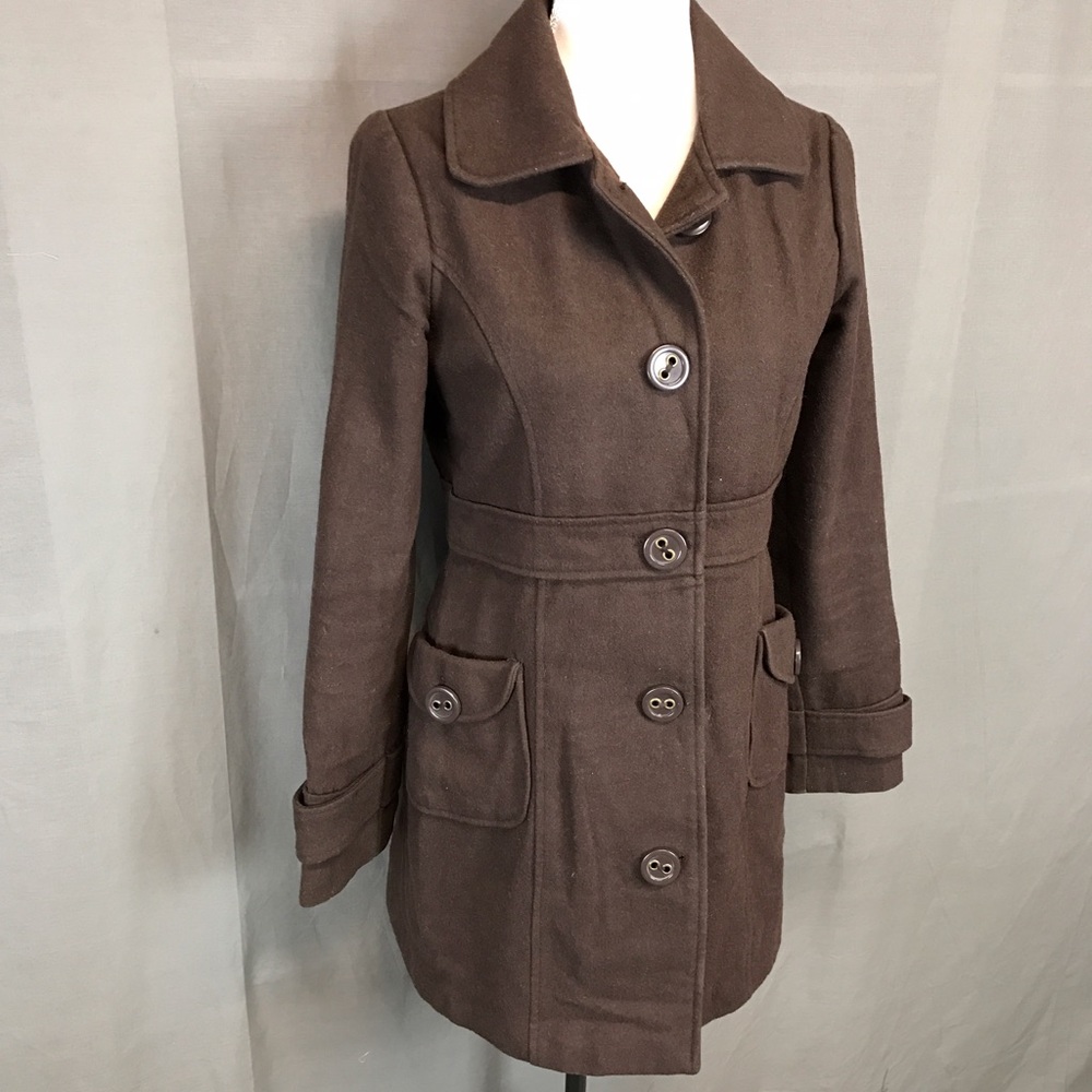 Nordstrom Brown Wool Peacoat by BB Dakota