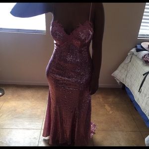Pink sequin dress