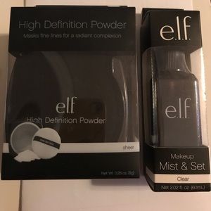 Elf high def powder & makeup mist & set