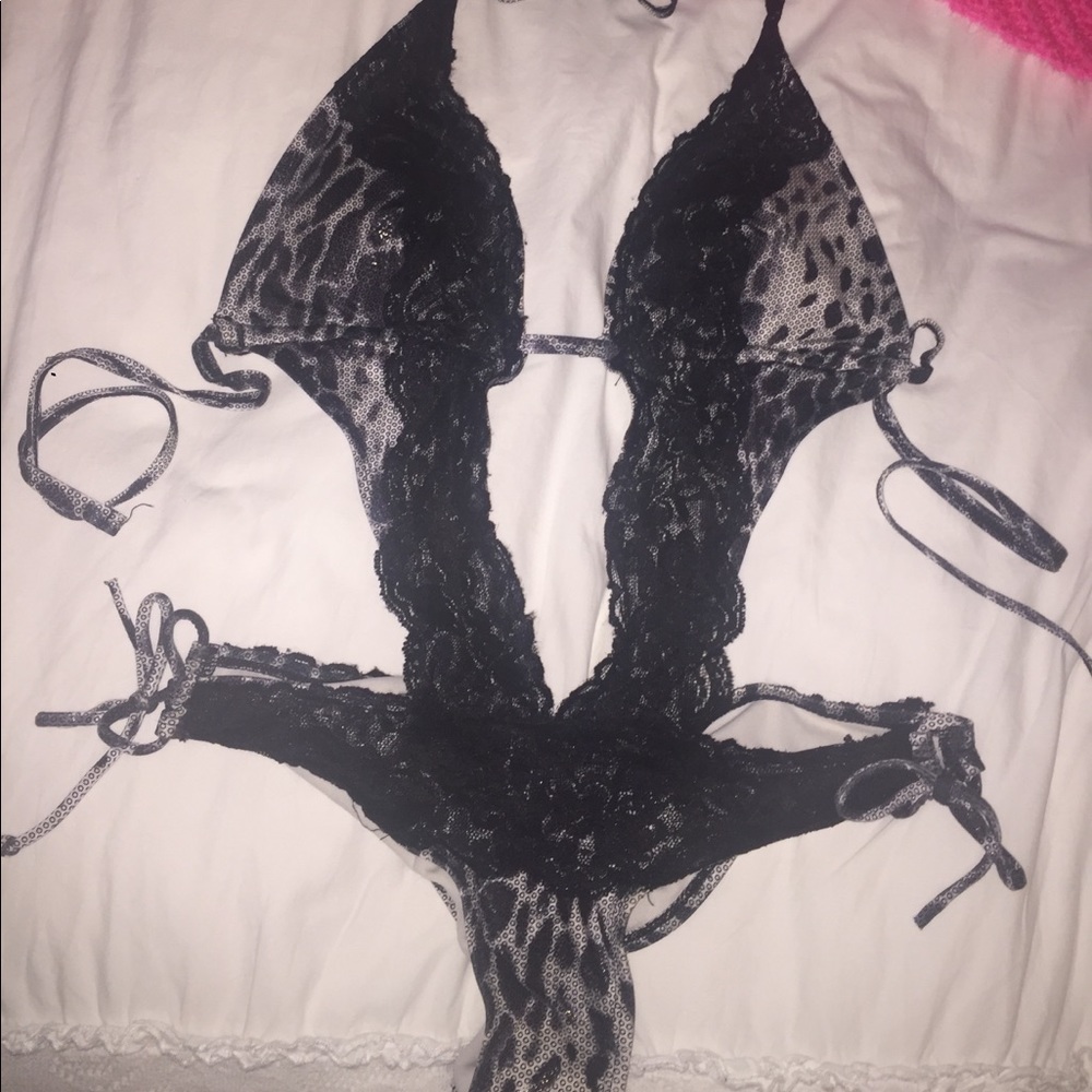 Black Snakeskin Monokini