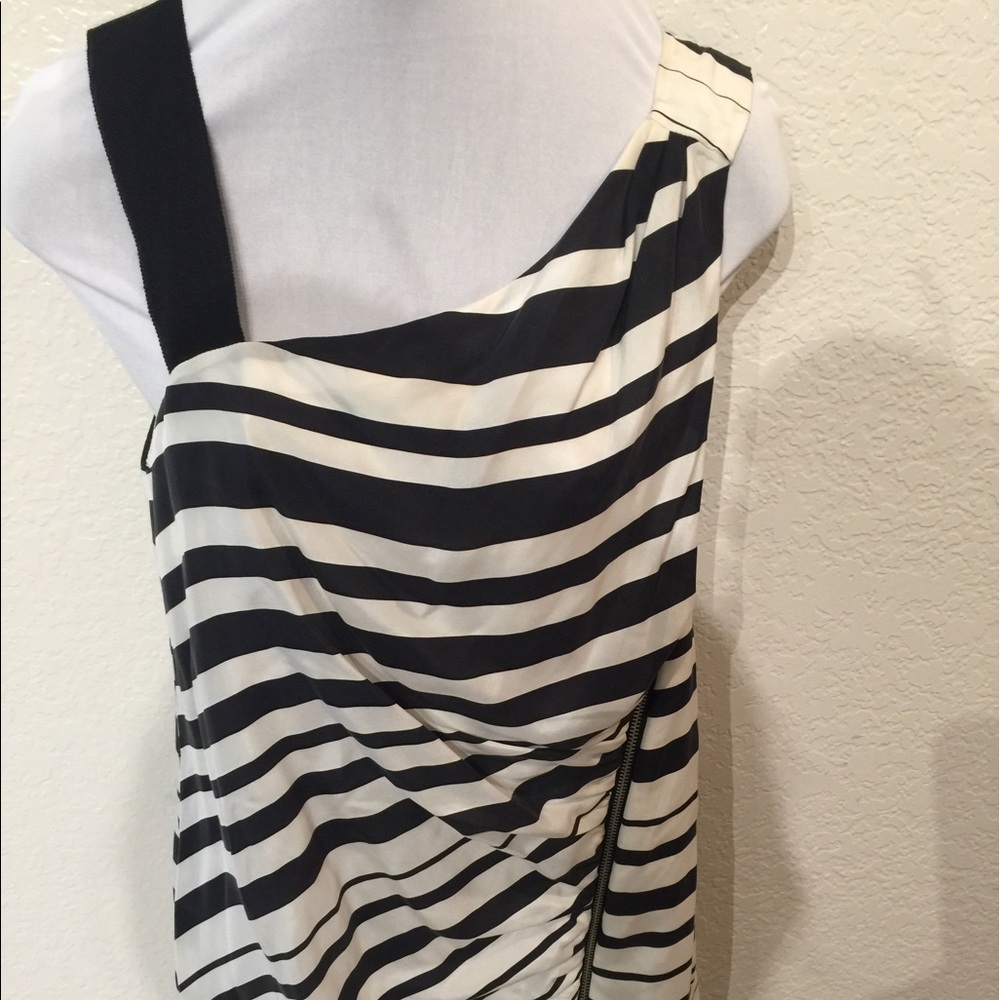 Cynthia Steffe Sexy Silk Black/White Dress. NWT