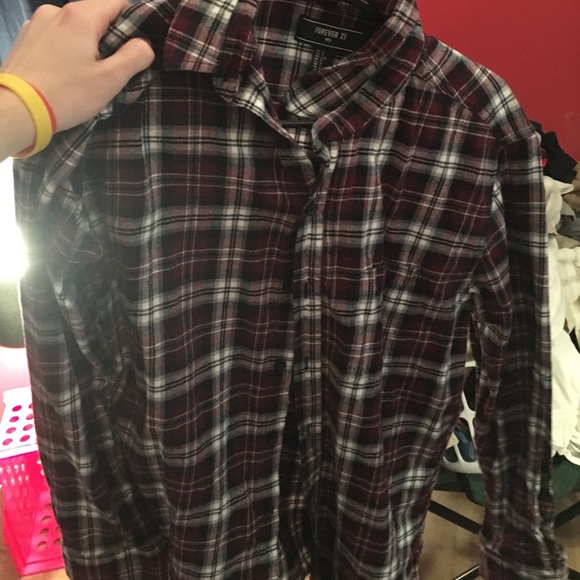 Men's Flannel Button Down T-Shirt - Picture 2 of 3