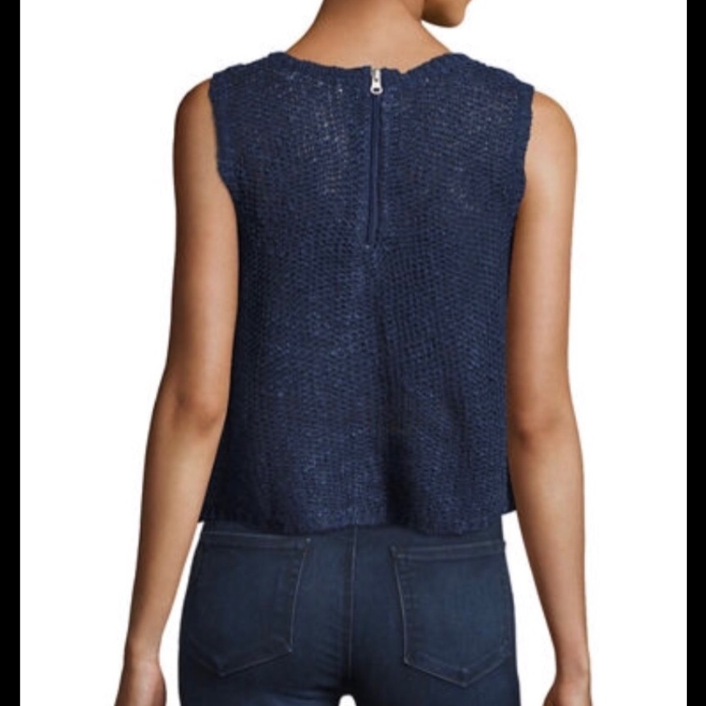 Bishop + Young Cropped Sweater Top, Sapphire Blue - Picture 2 of 2