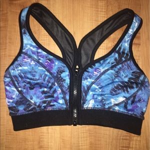 Zella Front Zip Sports Bra XS