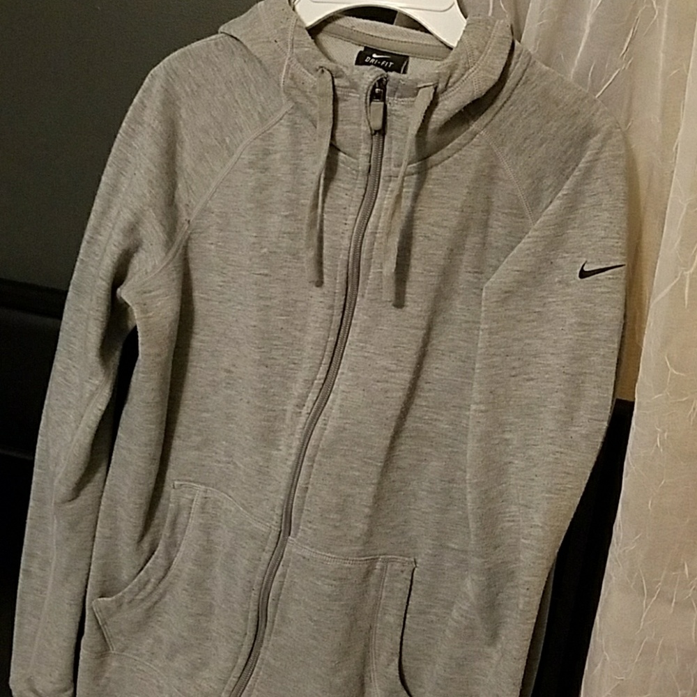 Gray Nike Dri Fit Full Zip