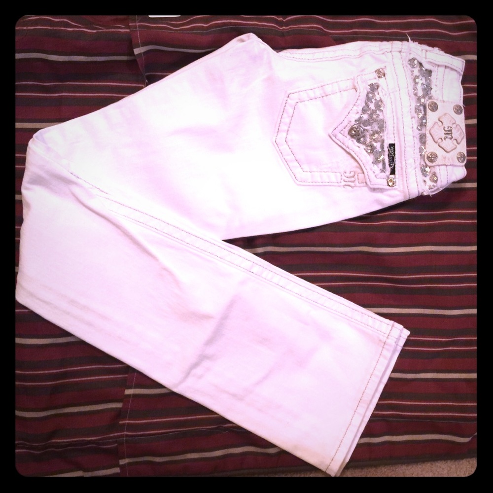 Size 27 Miss Me white jeans