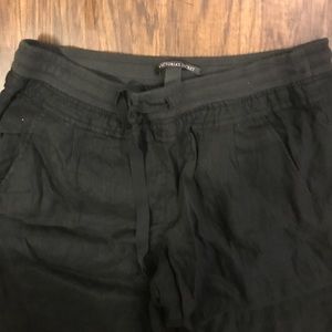 Victoria's Secret Black Linen Pants