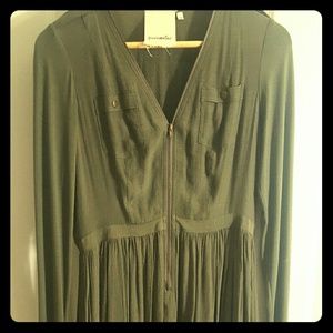 Parameter olive green military style dress