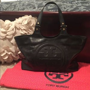 💯AUTH TORY BURCH LEATHER BOMBE HANDBAG TOTE