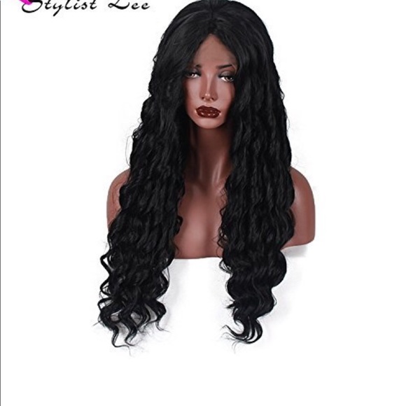 Curly Beauty Human Hair Blend Lacefront wig 24-26