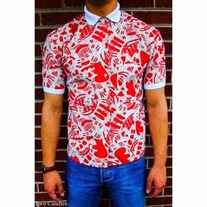 Levi's vintage red and white Hawaiian button up