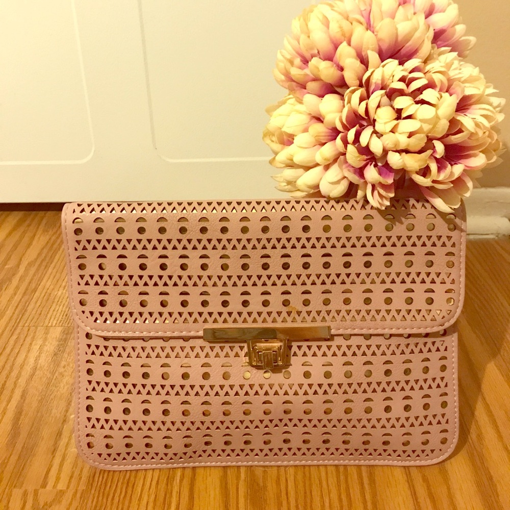 Perfectly Perforated Pink Clutch