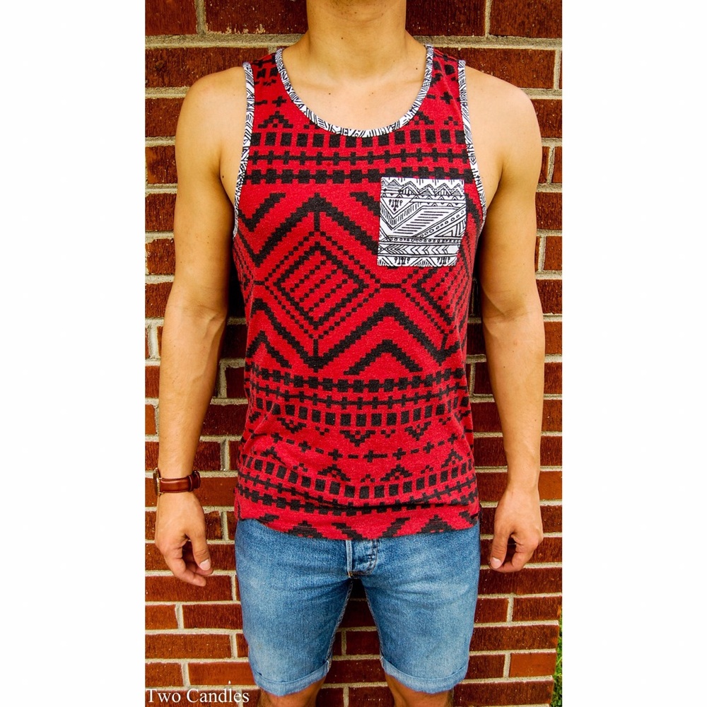 Festival print tank top
