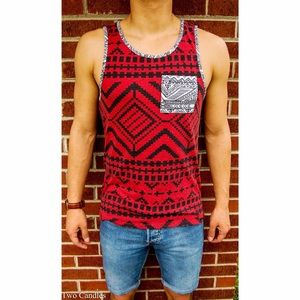 Festival print tank top