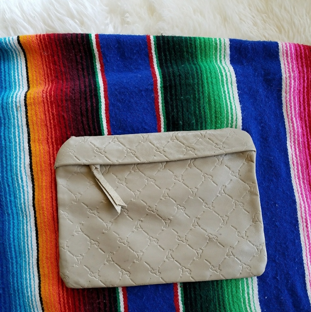 Vintage Clutch With Horse Pattern