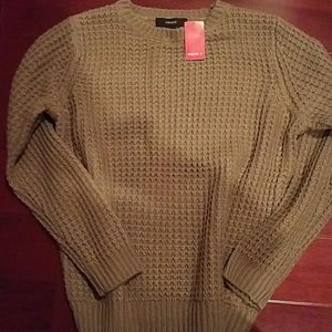 Boxy Knit Waffle Sweater