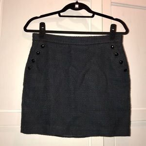 Club Monaco Black Tweed Miniskirt Sz 2