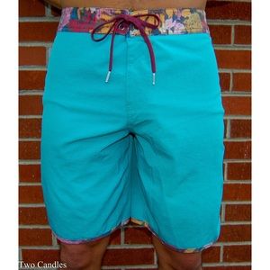 Mens teal Vissla board shorts