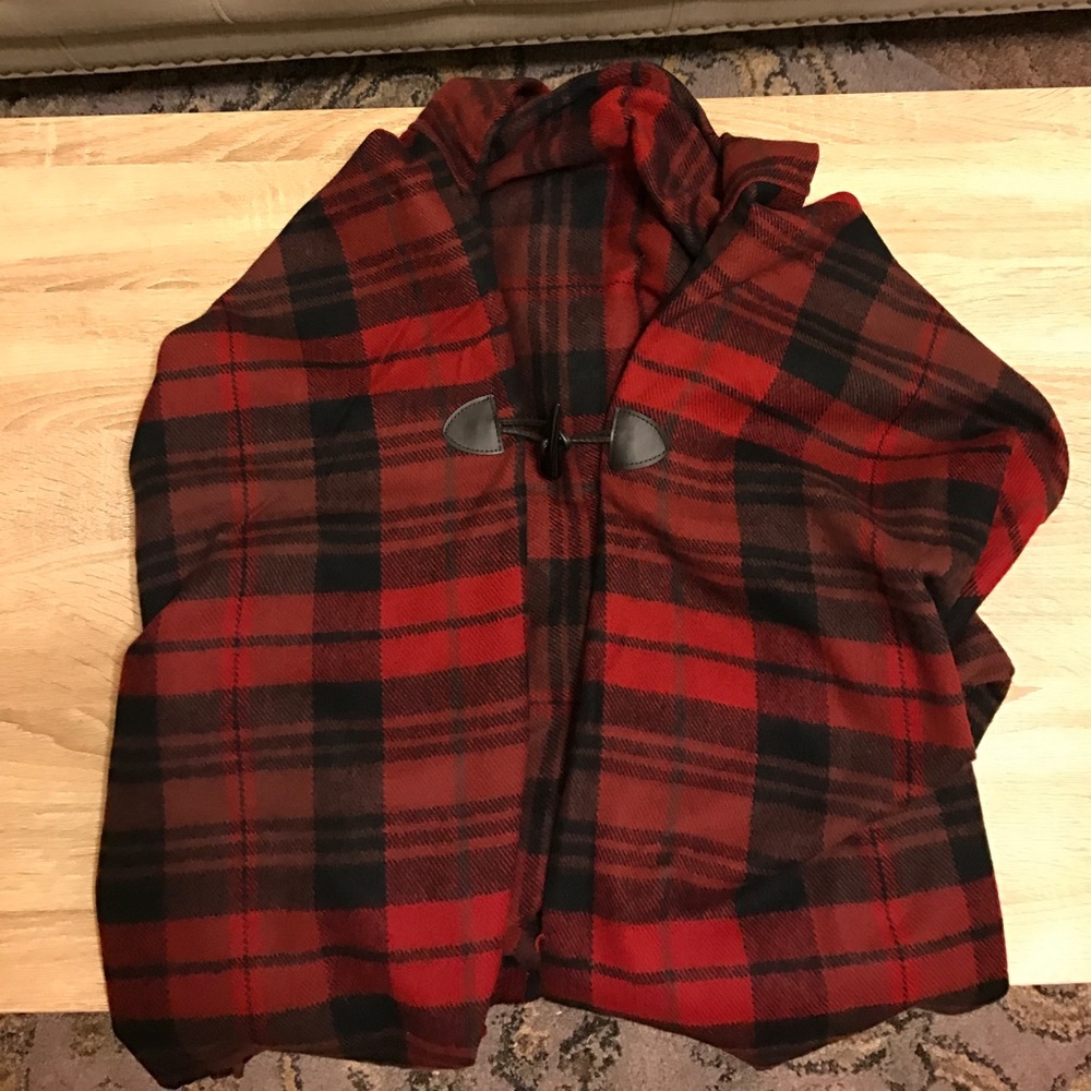 Plaid Poncho