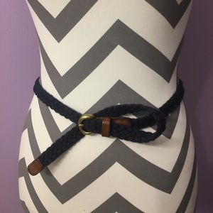 M/L J. Crew Navy Braided Belt