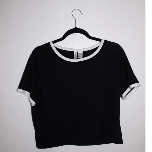 H\u0026M | Tops | Forever 2 Black Crop Top 