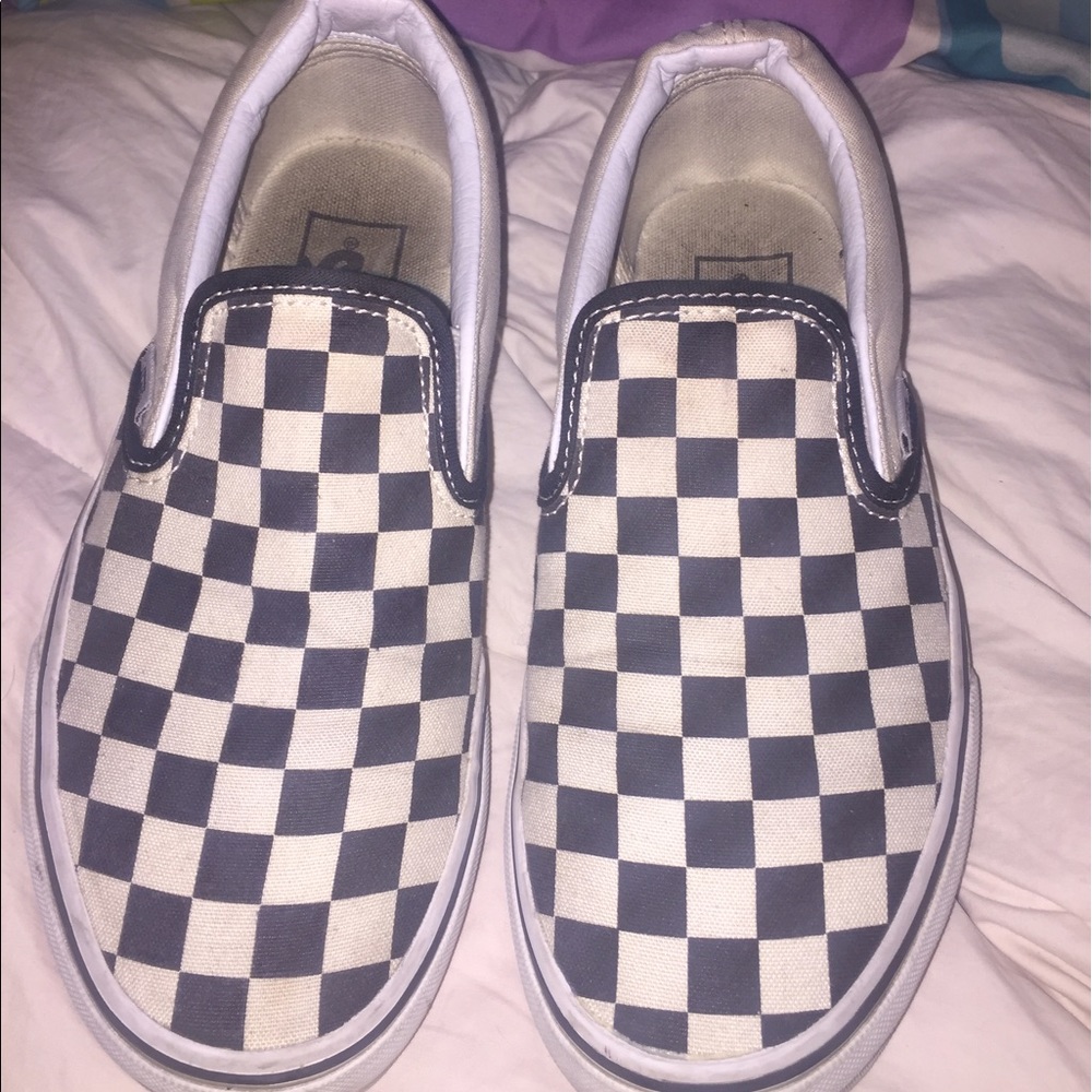 VANS checkered slip ons