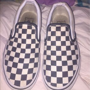 VANS checkered slip ons